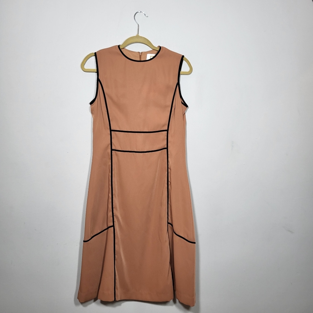 🌜 EDIT Contoured Midcentury Midern Midi Shift dress size Small